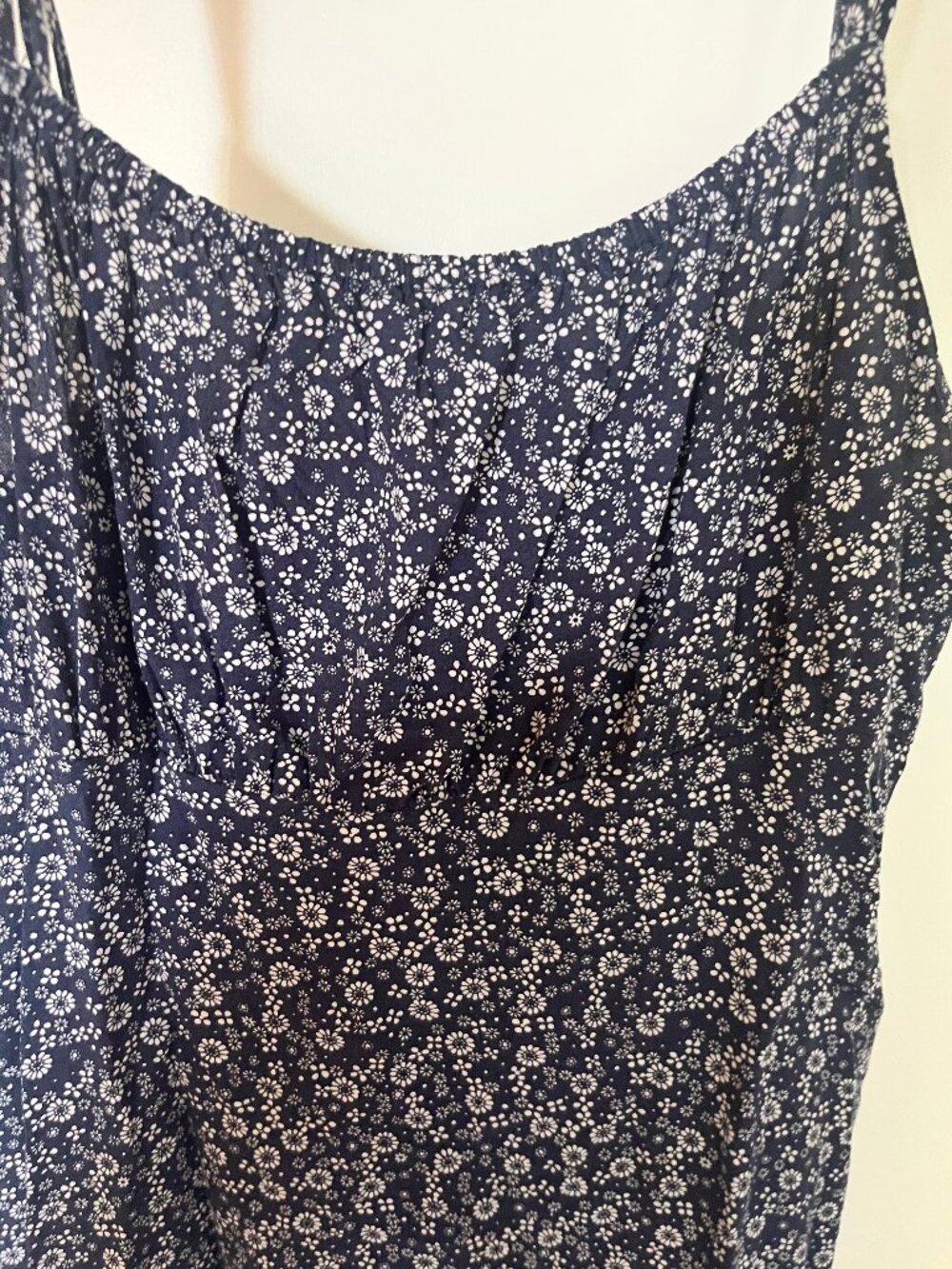 American Eagle Navy Floral Mini Dress Spaghetti Strap Size M